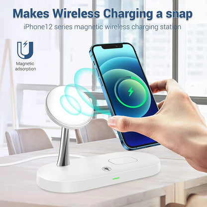Magnetic 3-in-1 Wireless Charger Station